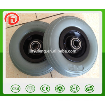 200 50 pu foam wheel plastic rim ,green pu wheel line pattern